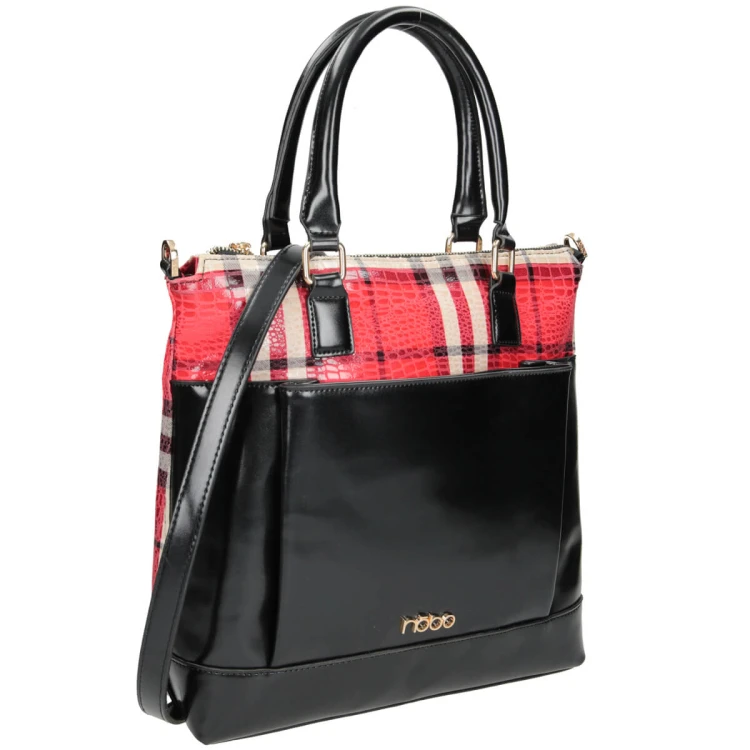 Torebka Nobo Firmowa Kuferek Shopper Torebka Nobo Czarno-Czerwona – elegancka...