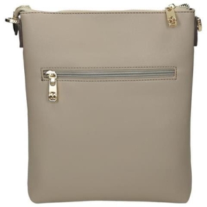 Elegancka listonoszka Nobo szara – tył torebki z dodatkową kieszonką