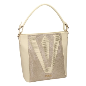 Torebka damska NOBO biała wizytowa typu worek widok z przodu