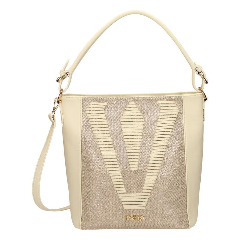 Biała wizytowa torebka damska NOBO worek ze skóry ekologicznej