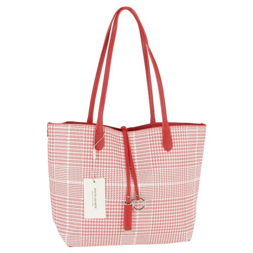 Oryginalna Shopper Torebka Czerwona 2w1