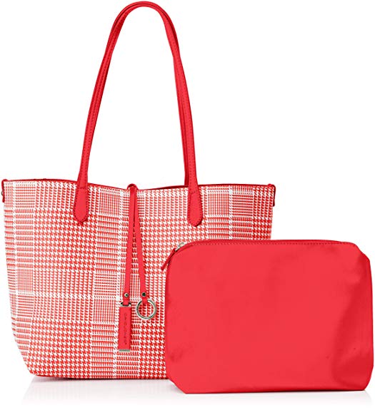 Oryginalna Shopper Torebka Czerwona 2w1