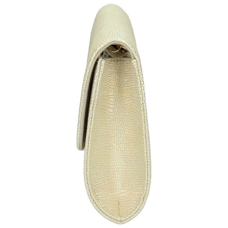 Złota torebka NOBO wizytowa listonoszka widok z boku