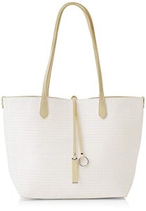 Modna shopper torebka damska David Jones 2w1 złota w pełnej stylizacji