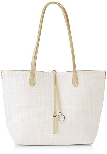 Modna shopper torebka damska David Jones 2w1 złota w pełnej stylizacji