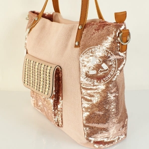 David Jones różowa torebka worek – regulowany pasek do noszenia na ramieniu lub jako listonoszka, Niua.pl