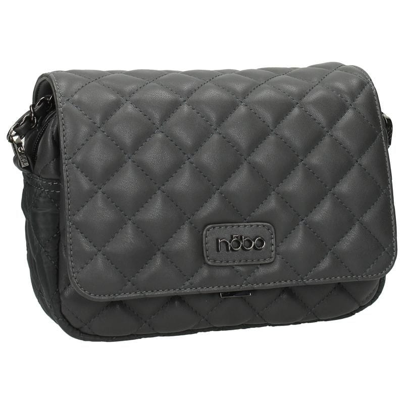 Szara pikowana torebka damska NOBO listonoszka miejska z ekoskóry