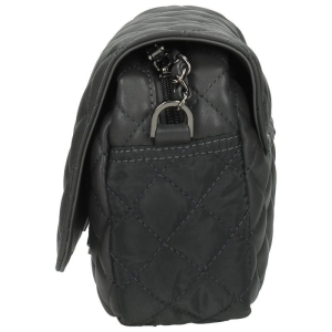 Elegancka szara listonoszka NOBO pikowana torebka miejska widok z boku