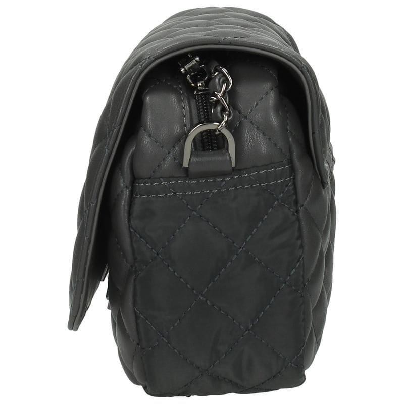 Elegancka szara listonoszka NOBO pikowana torebka miejska widok z boku