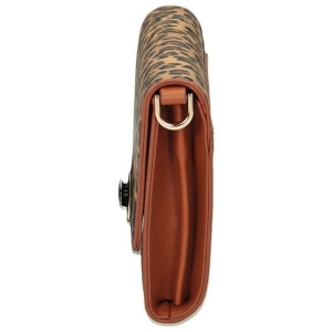 Torebka Nobo brązowa – widok boczny z regulowanym paskiem