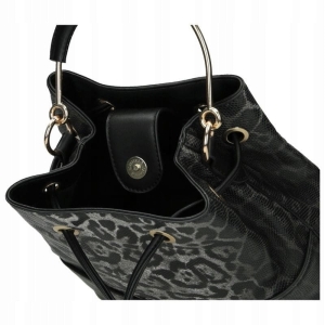 Jednokomorowa torebka Nobo szara z trzema kieszonkami w środku