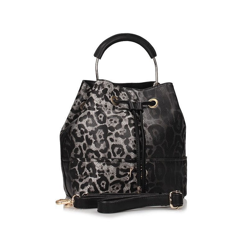 Usztywniany kuferek Nobo szary, regulowany pasek i metalowa rączka