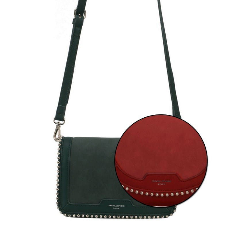 6165-2 Torebka Listonoszka Czerwona David Jones