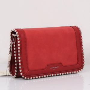 6165-2 Torebka Listonoszka Czerwona David Jones