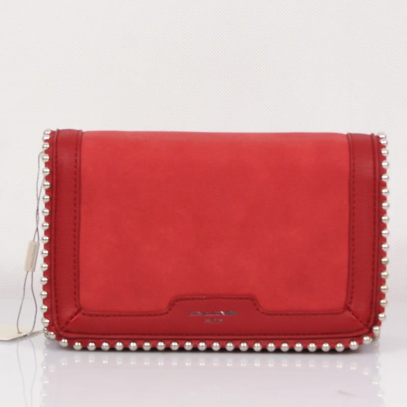 6165-2 Torebka Listonoszka Czerwona David Jones