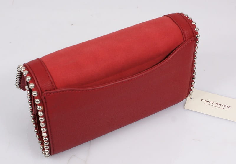 6165-2 Torebka Listonoszka Czerwona David Jones