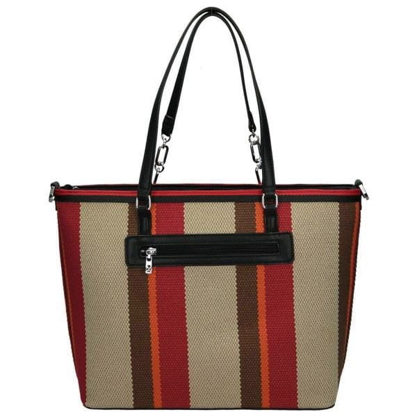 Torebka damska Nobo kolorowa z logo marki na froncie, jednokomorowa z wewnętrzną kieszonką