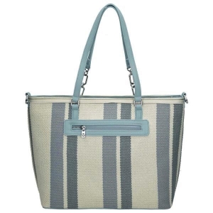 Lekka torebka damska Nobo w kolorze niebieskim – widok od tyłu z dodatkową kieszonką