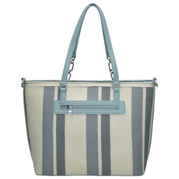 Lekka torebka damska Nobo w kolorze niebieskim – widok od tyłu z dodatkową kieszonką