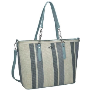 Torebka Nobo w kolorze niebieskim – widok z boku, widoczne długie rączki oraz nowoczesny kształt