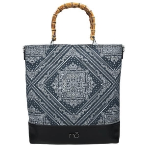 Wygodne rączki i regulowany pasek na ramię czarnej torebki Nobo