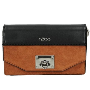 „Brązowo-czarna torebka damska Nobo z klapką”