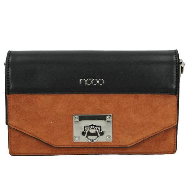 „Brązowo-czarna torebka damska Nobo z klapką”