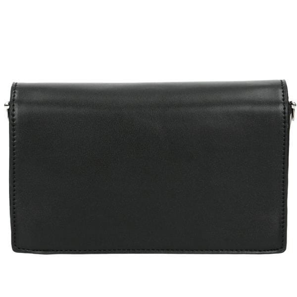 Torebka damska Nobo różowo-czarna – widok tyłu z detalami skóry ekologicznej