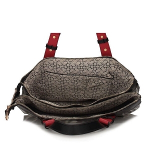 Torebka Nobo czarno-biała – wnętrze z trzema kieszonkami, funkcjonalna i pojemna