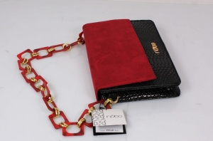 Wizytowa Listonoszka Torebka Nobo Czarno Czerwona