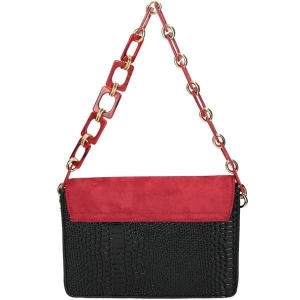 Torebka damska NOBO czarno-czerwona – widok z tyłu