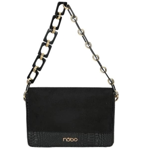 Wizytowa listonoszka damska NOBO multi czarna – elegancka torebka ze skóry ekologicznej