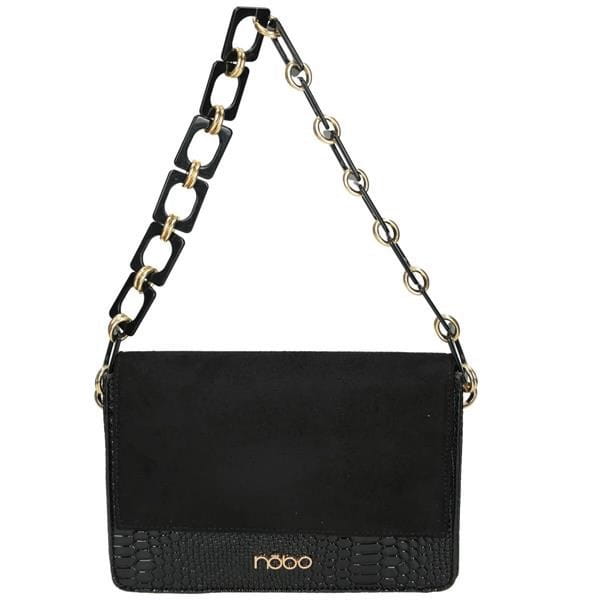 Wizytowa listonoszka damska NOBO multi czarna – elegancka torebka ze skóry ekologicznej