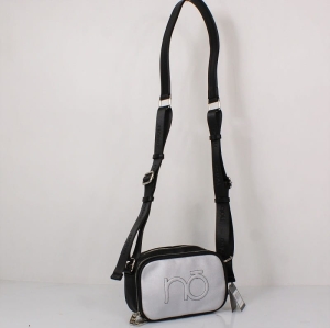 Regulowany srebrny pasek i rączki do noszenia listonoszki Nobo