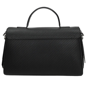 Torebka Nobo kuferek czarna – tył z widocznymi detalami i metalowymi okuciami