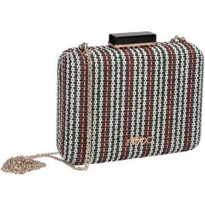 Czarna kolorowa listonoszka Nobo K2130, stylowa raportówka damska