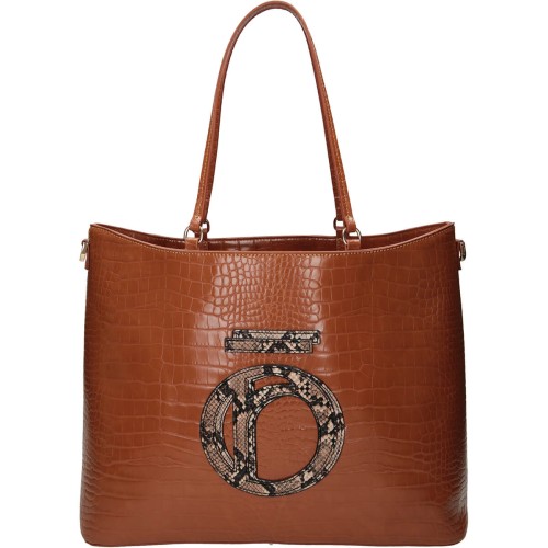 Torebka Nobo Duży Firmowy Kuferek Shopper Karmel L0540