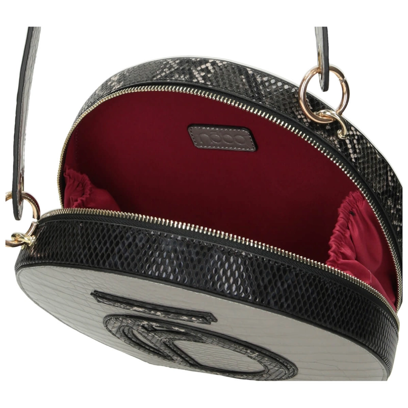 Wnętrze listonoszki Nobo L0560 z kieszonkami na telefon, portfel i drobiazgi