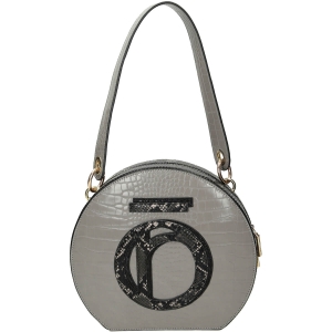 Elegancka listonoszka damska Nobo L0560 szara z ekoskóry, idealna na co dzień i do pracy