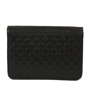 Czarna Pikowana Torebka Wizytowa