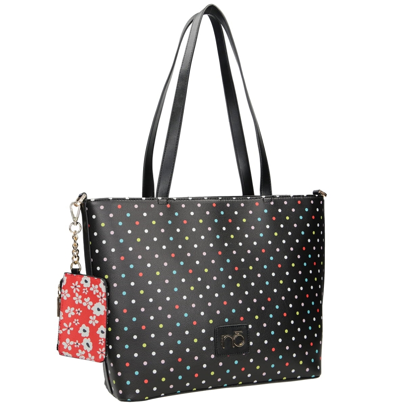 Kolorowa shopperka Nobo – regulowany pasek do noszenia na ramieniu lub crossbody