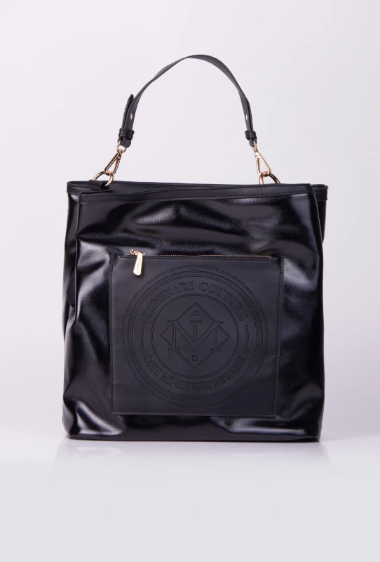 Czarna Shopper Torebka Damska Monnari -BAGA910