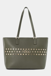 Zielona Wygodna Shopper Torebka Damska Nobo-N0390
