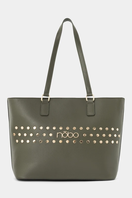 Zielona Wygodna Shopper Torebka Damska Nobo-N0390