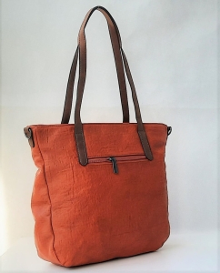 Ceglasta torebka damska D.Cristina – tył gładkiej torby