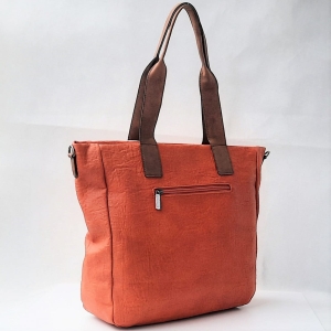 Torebka D.Cristina w kolorze ceglastym – tył gładkiej torby