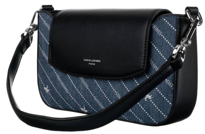 Mała listonoszka damska obszyta dżinsowym materiałem — David Jones