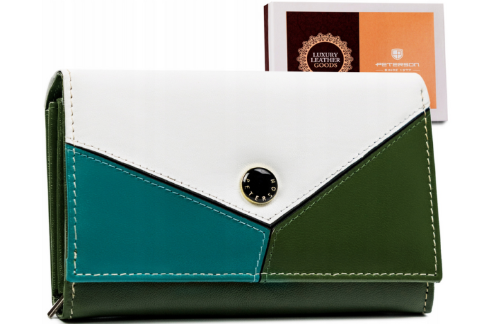 Damski, średni portfel ze skóry naturalnej