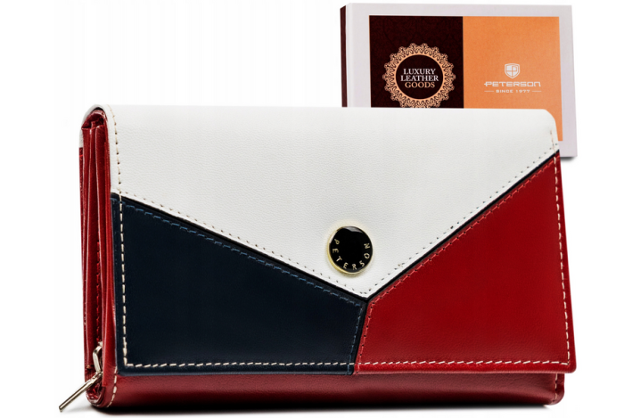 Damski, średni portfel ze skóry naturalnej