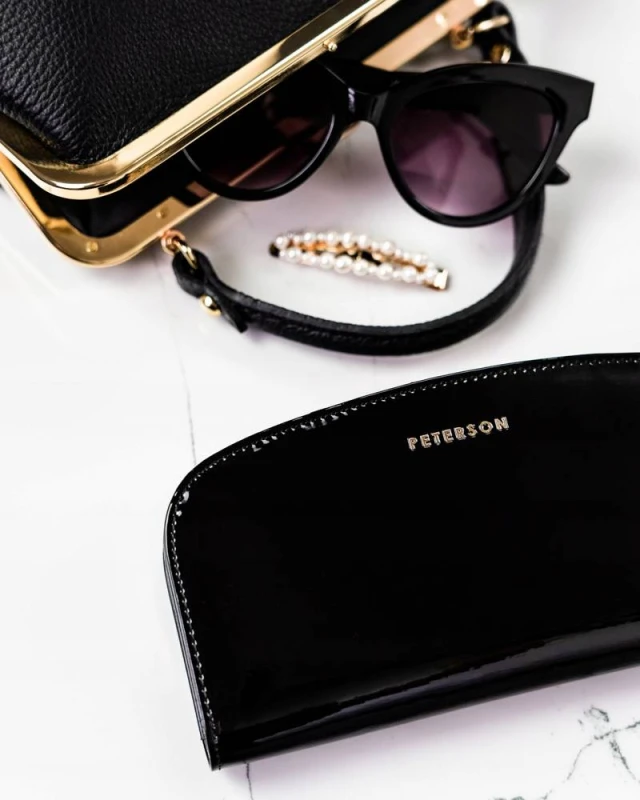 Duży portfel damski ze skóry naturalnej - Czarny